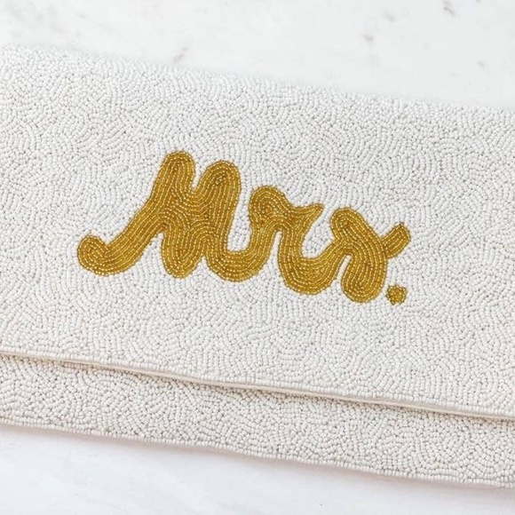 'MRS' Beaded Crossbody/Clutch - Picture 1 of 1